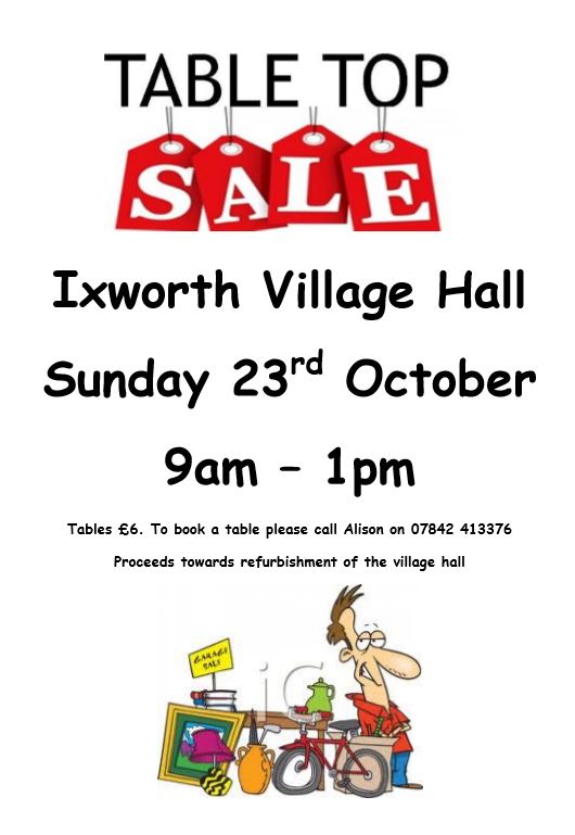 ixworth-village-hall-table-top-sale